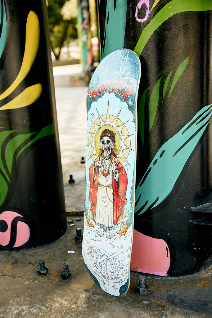 Tabla Border: "El Patrono del Skate"