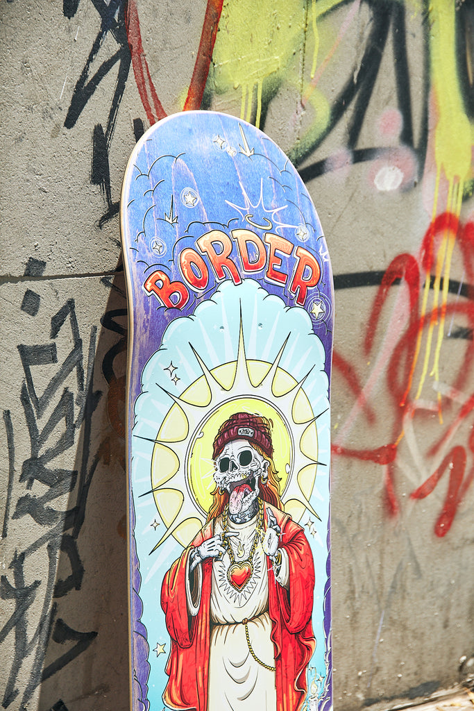 Tabla Border: "El Patrono del Skate"